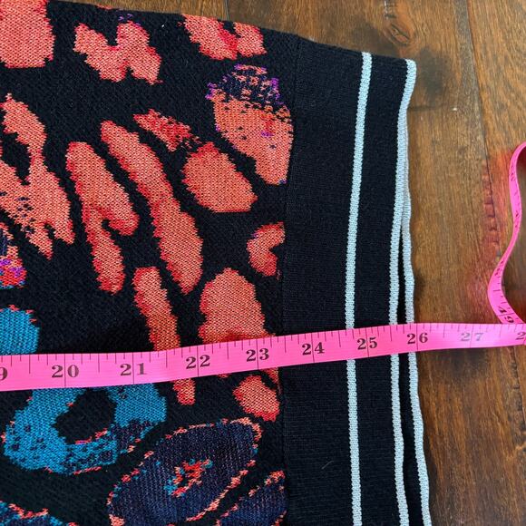 Rachel‎ Roy Sweater Size Medium Bright Multi Leopard Combo Print Rikki Pullover - Picture 5 of 8